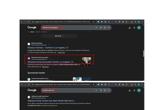 help dental websites rank on google through on page SEO